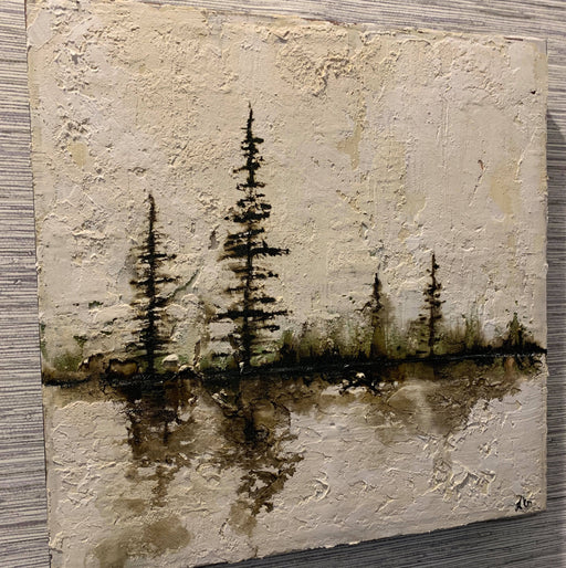 Stylized Nest West Coast Trees Textural Canvas Art