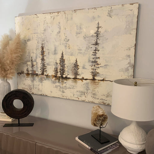 Stylized Nest West Coast Trees Textural Canvas Art