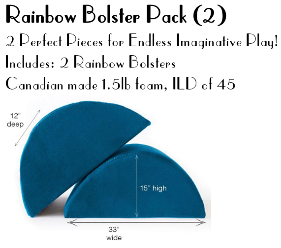 Rainbow Bolsters (2) - Velvet