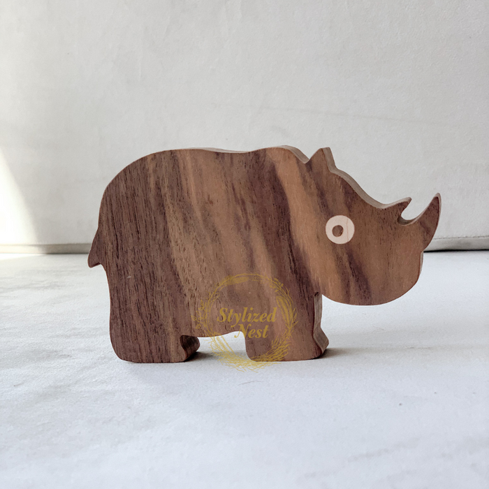 Wooden Rhino