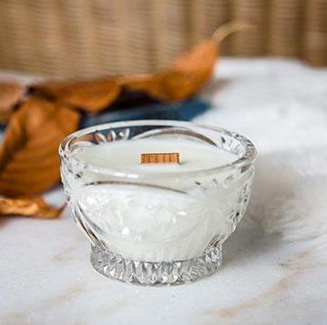 Stylized Nest Meant To Be Candle in November Rain Cherry WoodWick
