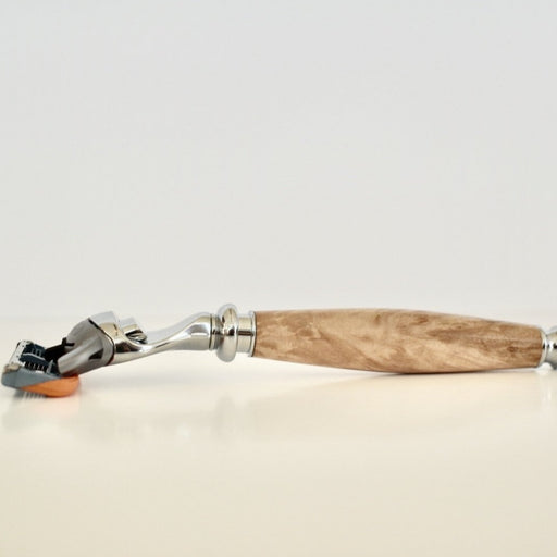 Stylized Nest Champagne Handturned Razor